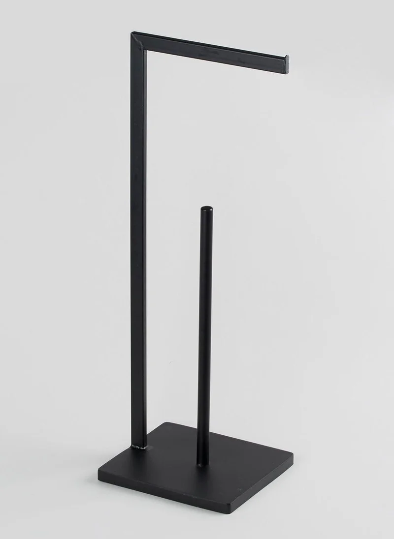 Matalan Black Metal Toilet Roll Holder (61cm x 20cm)