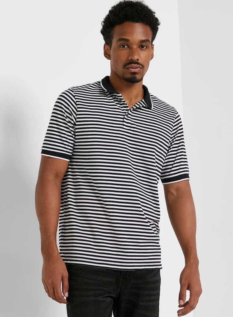 Seventy Five Striped Polo Shirt
