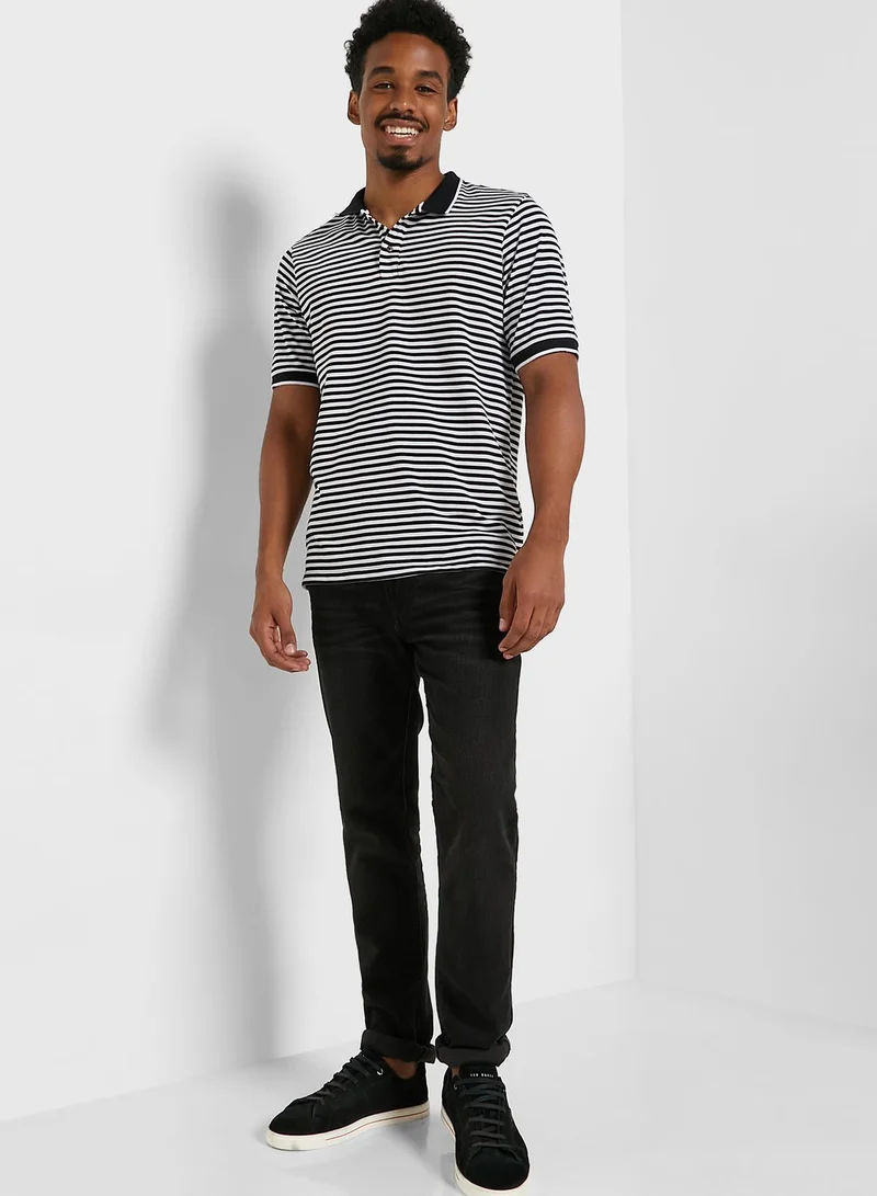 Seventy Five Striped Polo Shirt