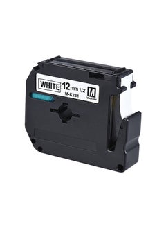 Black on White Label Tape Compatible for Brother PT-65/PT-70/PT80 Label Printer 12mm * 8m
