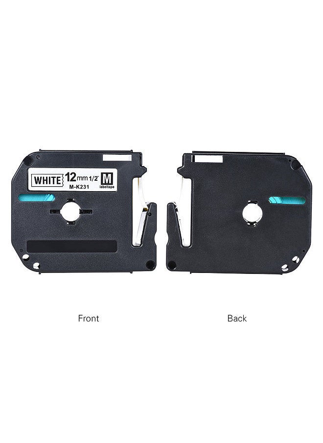 Generic - Black on White Label Tape Compatible for Brother PT-65/PT-70/PT80 Label Printer 12mm * 8m - Image 1