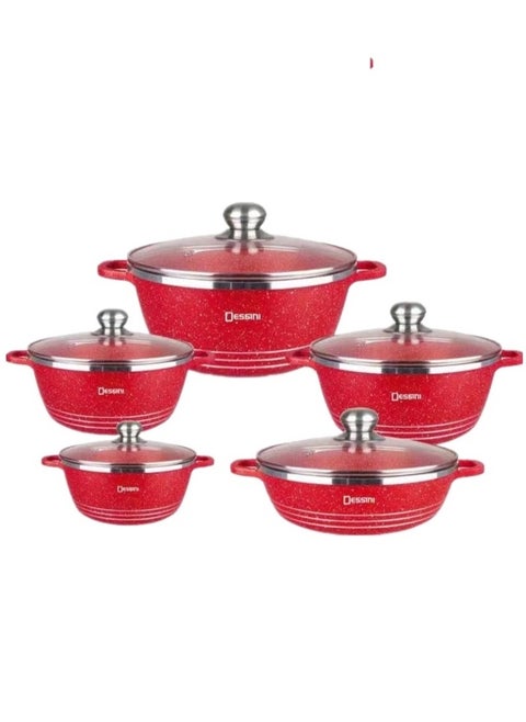 10-Piece Granite Cookware Set