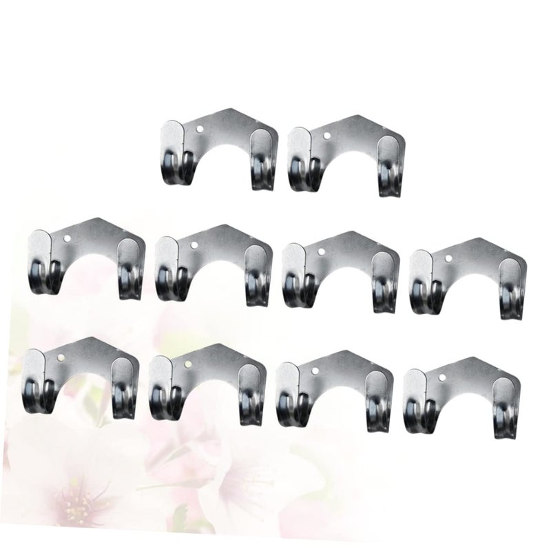 10 Pack Heavy Duty Iron Hooks For Garden Hose Tools Garage Wall Hanging - Image 5