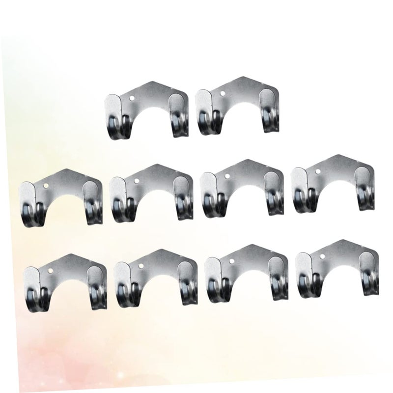 10 Pack Heavy Duty Iron Hooks For Garden Hose Tools Garage Wall Hanging - Image 4