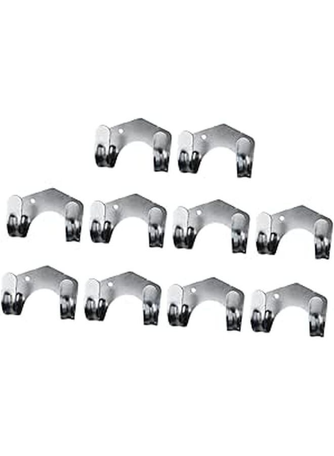 10 Pack Heavy Duty Iron Hooks For Garden Hose Tools Garage Wall Hanging - Image 1