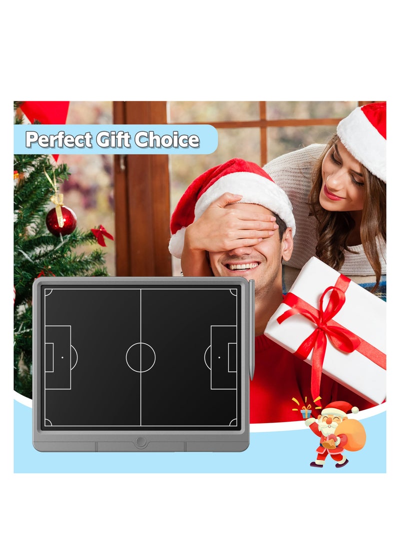 SYOSI لوحة تدريب إلكترونية لكرة القدم 15 بوصة، لوحة تكتيكية لكرة القدم، لوحة استراتيجية رقمية مع قلم ستايلس للتدريب الرياضي وخطة اللعبة، هدية للمدرب - Image 5