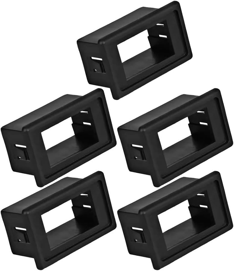 ABS Rocker Switch Housing Set of 5 Black Automotive Electrical Panel Mount - Image 2