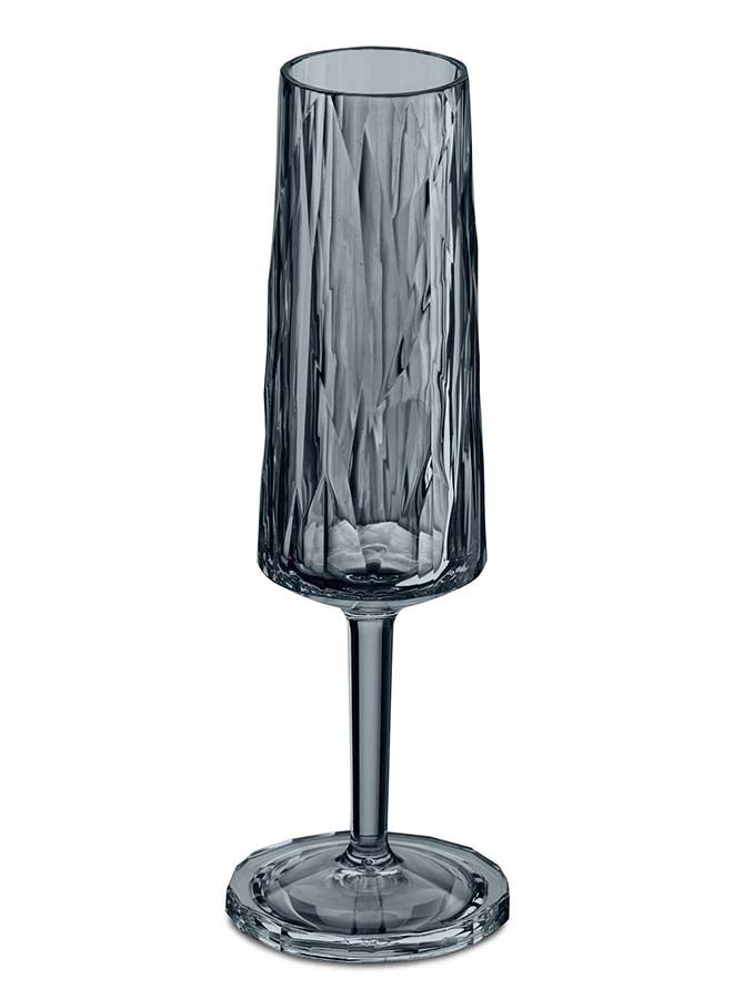 Koziol Champagne Flute Glass Transparent Grey Club No 5 100ml, Polycarbonate (Pack of 4) - Image 2