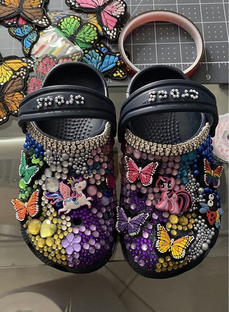 Excefore Shoe Decoration Croc Charm, Butterfly Shoe Charms Fits for Shoes Bracelets Wristbands, PVC Charms Decoration for Women Girl Party Favor Gifts 16 PCS - Image 3