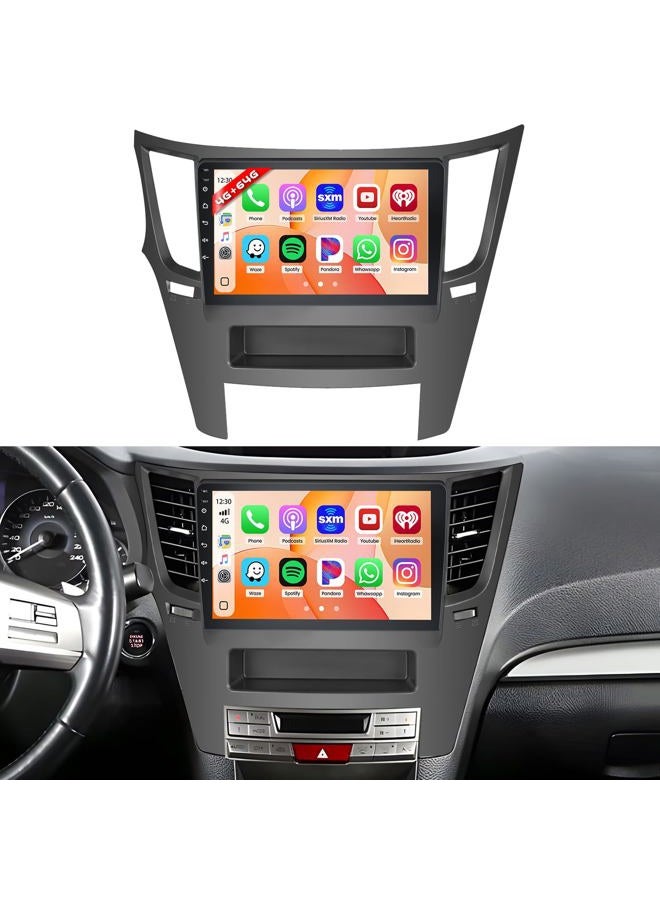 Hikity for Subaru Legacy Outback 2010-2014 Radio, 8 Core 4+64GB Android 13 Car Stereo 9 Inch IPS Touchscreen Car Radio with Wireless Carplay Android Auto 59UI GPS WiFi 32EQ DSP Backup Camrea - Image 1