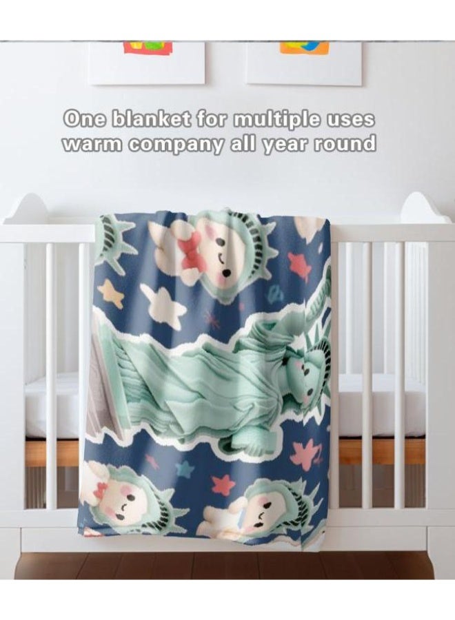 عام بطانية رقيقة من الفانيلا الكرتونية للأطفال والرضع (دافئة ومريحة، ومناسبة للنوم والألعاب) 70 سم * 100 سم - Image 4