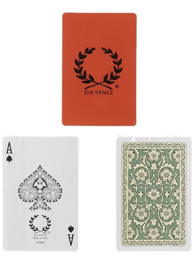 DA VINCI Venezia, Italian 100% Plastic Playing Cards, 2-Deck Set, Bridge Size Regular Index - Image 1