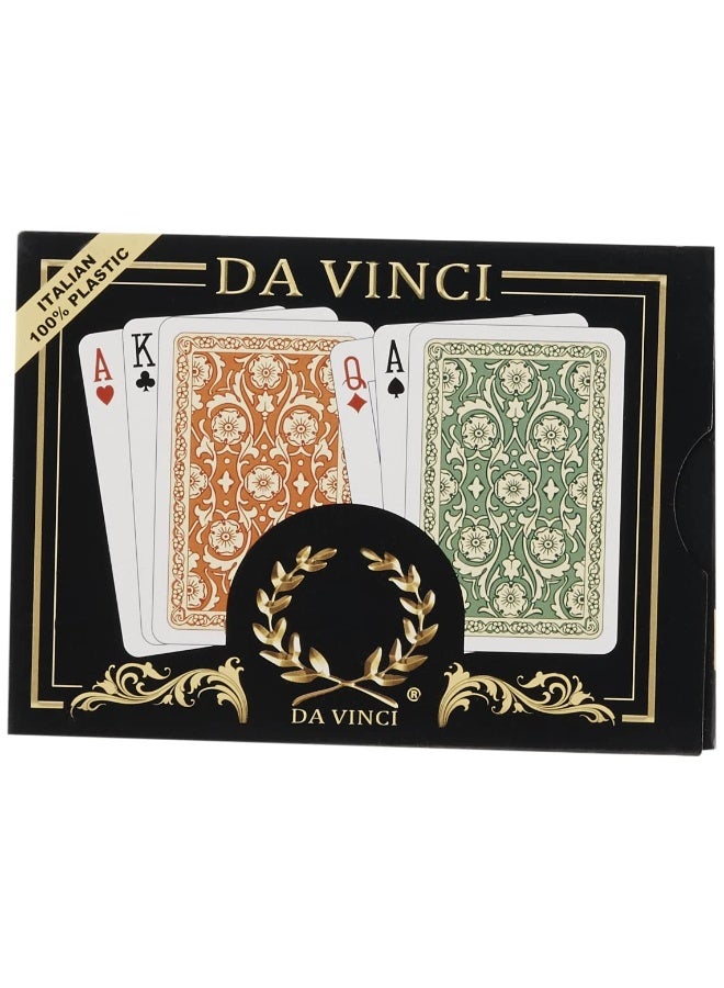 DA VINCI Venezia, Italian 100% Plastic Playing Cards, 2-Deck Set, Bridge Size Regular Index - Image 3