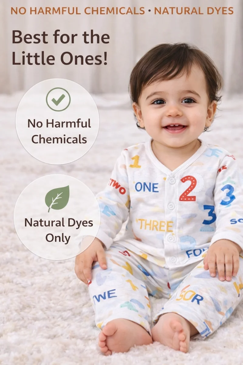 TUMMY TUMMY Baby Button Down Pajamas Set Shirt and Pants Toddler Cotton Pjs Long Sleeve