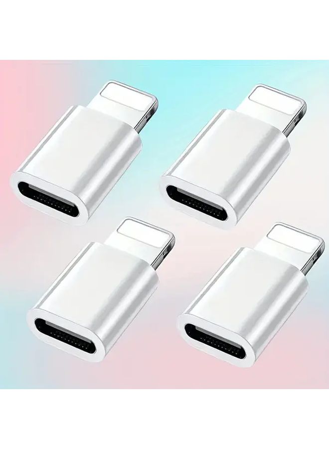 4 قطع محول من النوع C الأنثى إلى Lightning لشحن iPhone فقط - Image 1