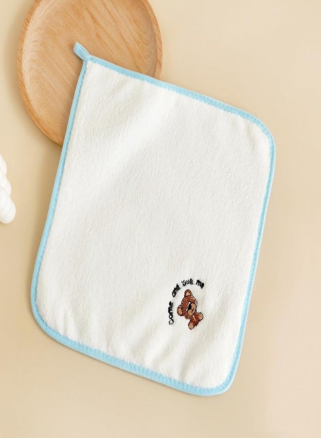 CLUZE Baby Face Towels – Super Soft Coral Fleece Washcloths for Newborns & Toddlers, Ultra Absorbent Square Hand Towels with Cute Animal Embroidery, 25x25cm (Pack of 6) - Image 5