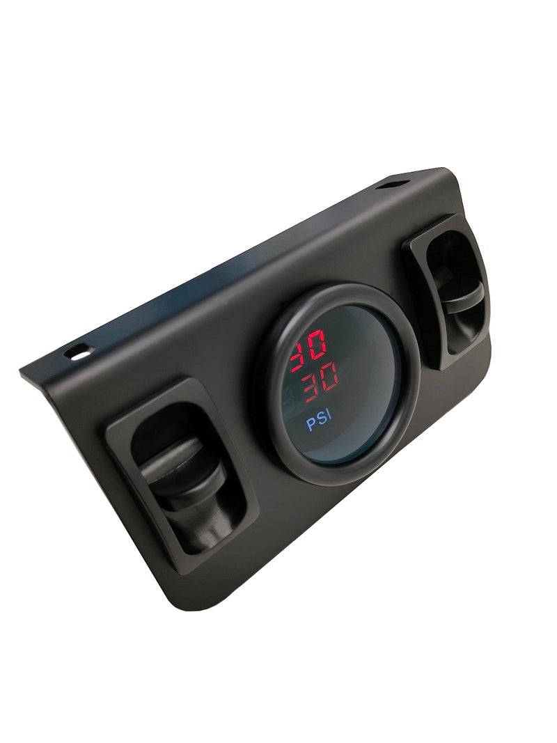 Lhfacc in Cab Dual Air Gauge Control Kit with Digital Paddle Switch for Air Pressure Sensor Control of Air Suspension Kit (Red) - Image 3