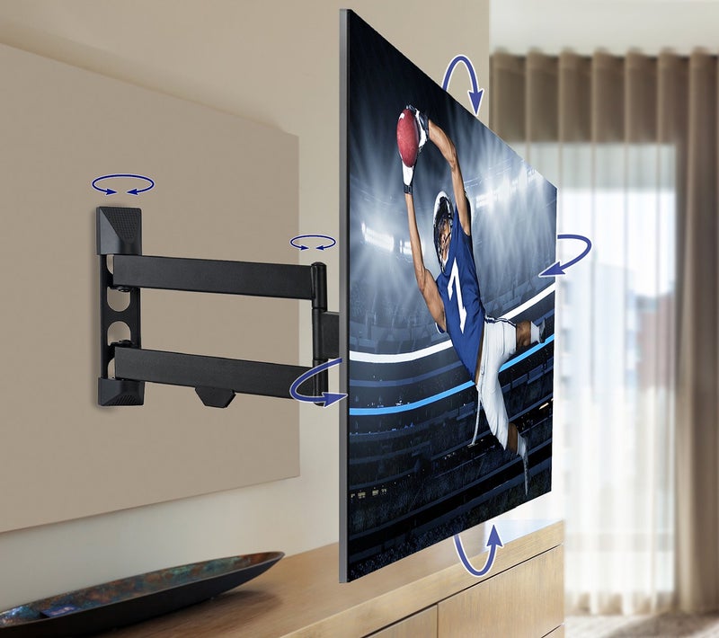 QualGear QG-TM-020-BLK Articulating TV Wall Mount /23-42, Black - Image 2