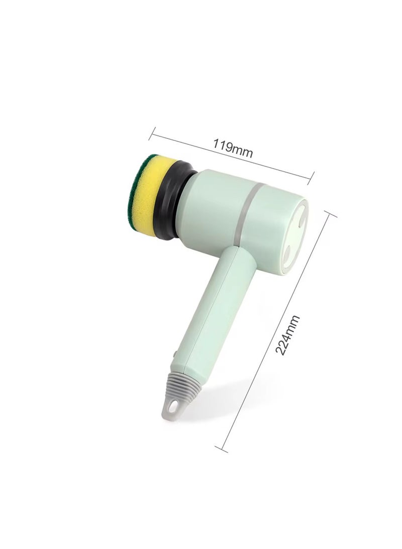 multi functional electric spinning scrubber for cleaning bathtub kitchen electric cleaning brush with 6 brush head rechargeable multifunctional wireless handheld scrubber brush - Image 2