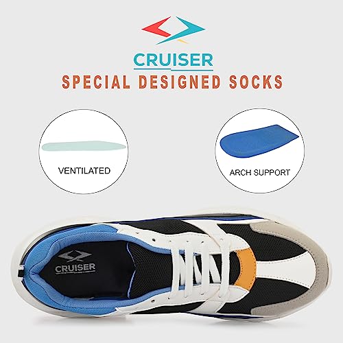 Cruiser Dynamo Chunky Sneakers for Men | Stylish Mesh Design | Lightweight & Comfortable |Casual Outfits for Boys | Durable Footwear 9 UK (2516-8) - Image 3