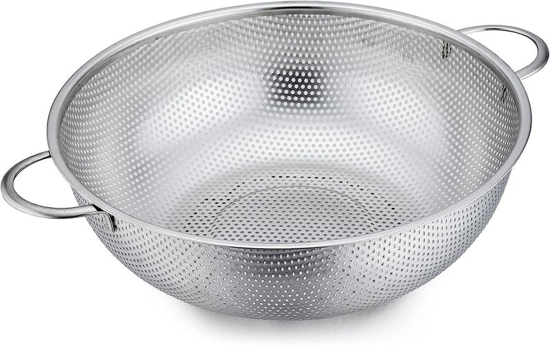 Ketumal 26cm Stainless Steel Rice Washing Bowl for Kitchen Fruit Basket Colander Drainer Bowls with Handle for Kitchen Utensils Strainer for Rice Fruits Vegetable Noodles and Pasta Filter - Image 1