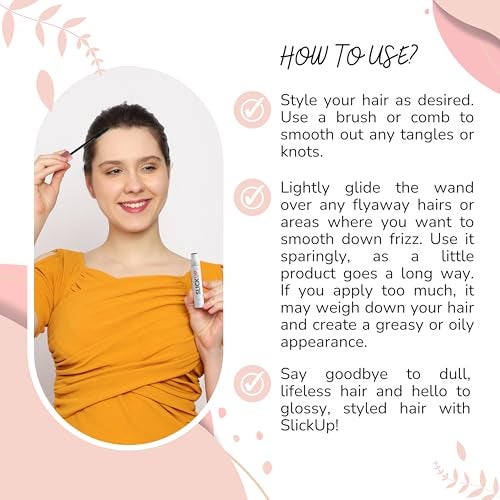 SLICKUP Anti Flyaway Hair Wand, Hair Finishing Stick for Frizzy Hair, Flyaway Hair Stick, Baby Hair Fixer, Sleek Hair Stick, Hair Setting and Fixing Stick for Smooth Styling - Image 5