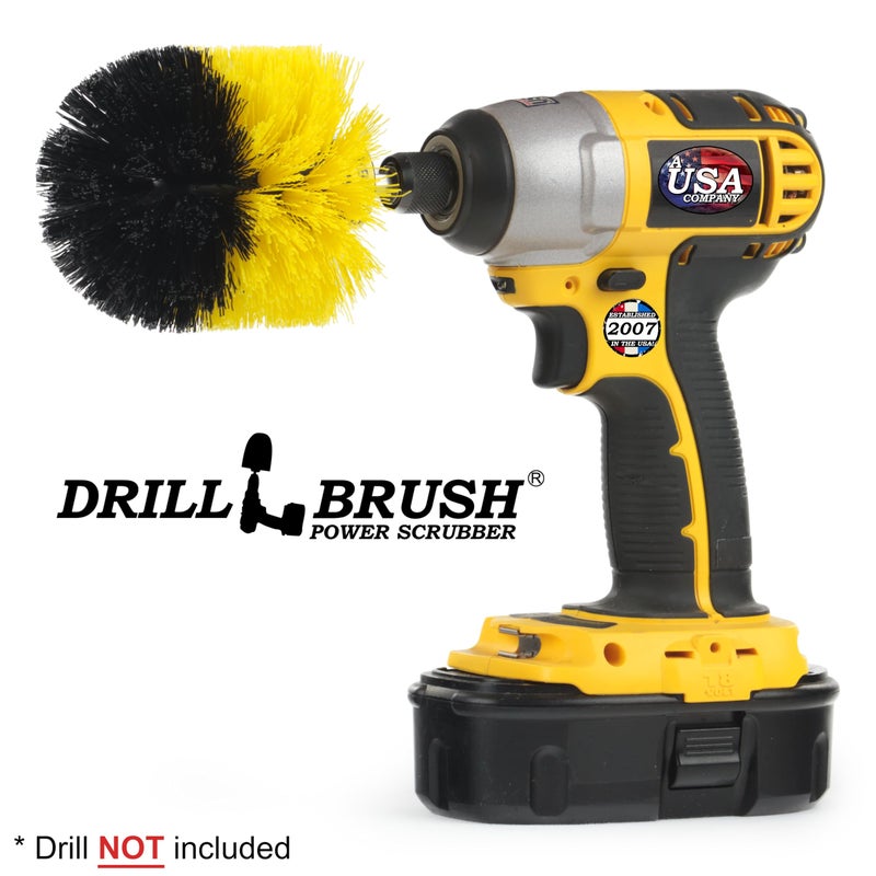 Drillbrush Drill Brush - Bathroom Cleaning Accessories - Shower Cleaner Brush - Scrub Brush - Bath Mat - Bathtub Brush - Sink Brush - Toilet Scrubbing Brush - Tile Flooring Cleaner - Grout Cleaner Brush for Home - Image 4