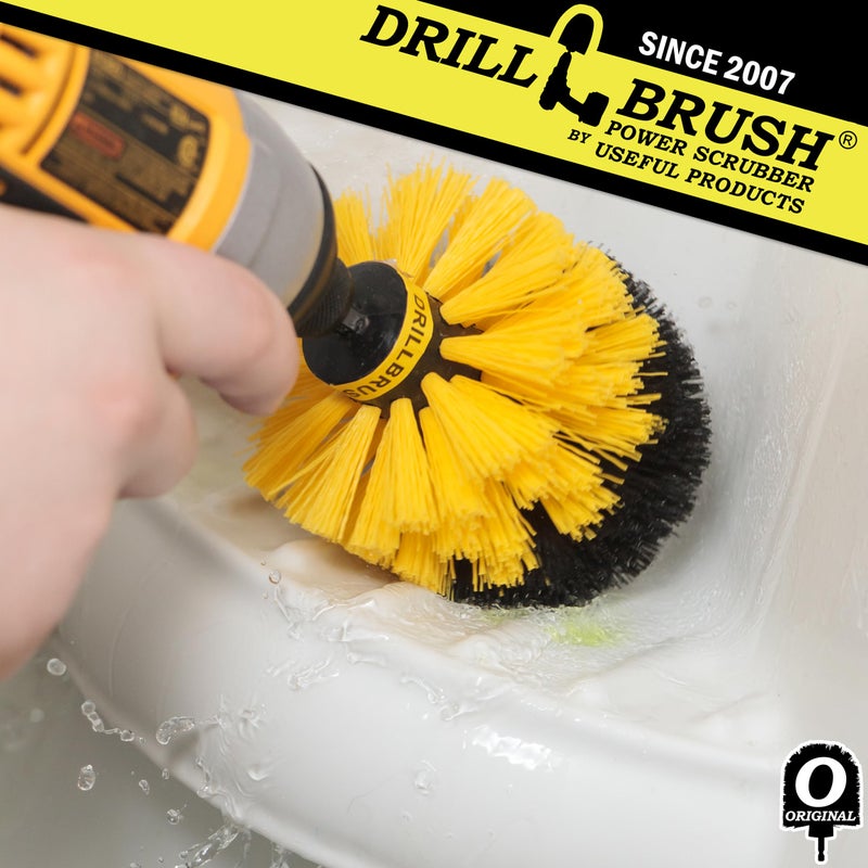 Drillbrush Drill Brush - Bathroom Cleaning Accessories - Shower Cleaner Brush - Scrub Brush - Bath Mat - Bathtub Brush - Sink Brush - Toilet Scrubbing Brush - Tile Flooring Cleaner - Grout Cleaner Brush for Home - Image 2