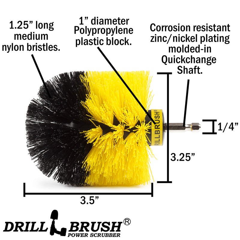 Drillbrush Drill Brush - Bathroom Cleaning Accessories - Shower Cleaner Brush - Scrub Brush - Bath Mat - Bathtub Brush - Sink Brush - Toilet Scrubbing Brush - Tile Flooring Cleaner - Grout Cleaner Brush for Home - Image 5