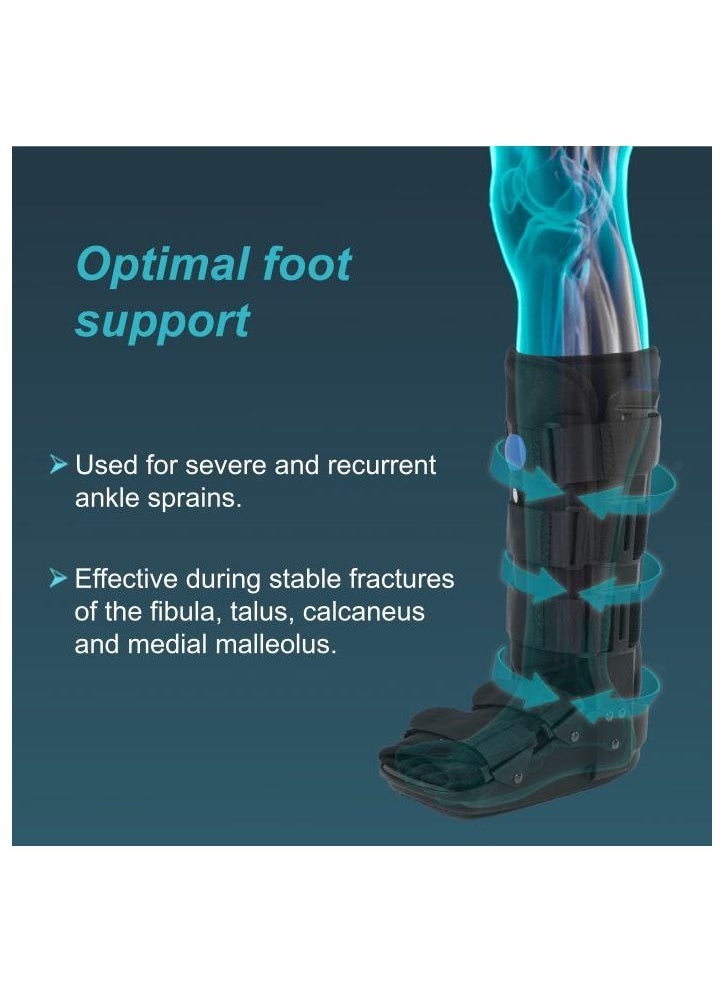 Tynor - Tynor Walker Boot Air has an integrated pneumatic air compression system to fill the space between the boot and the leg. This product provides very comfortable, superior immobilization with no pressur - Image 1