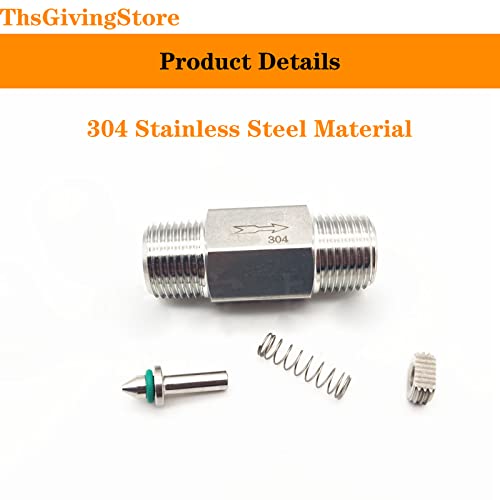 ThsGivingStore 1/4 Inch NPT Male to Male Thread 304 Stainless Steel Check Valve One Way Non-Return Valve for Water Oil Gas Check Valve 1PCS - Image 5