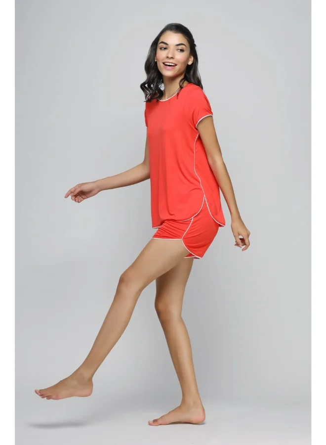 NeceSera Love Red Piping Shorts