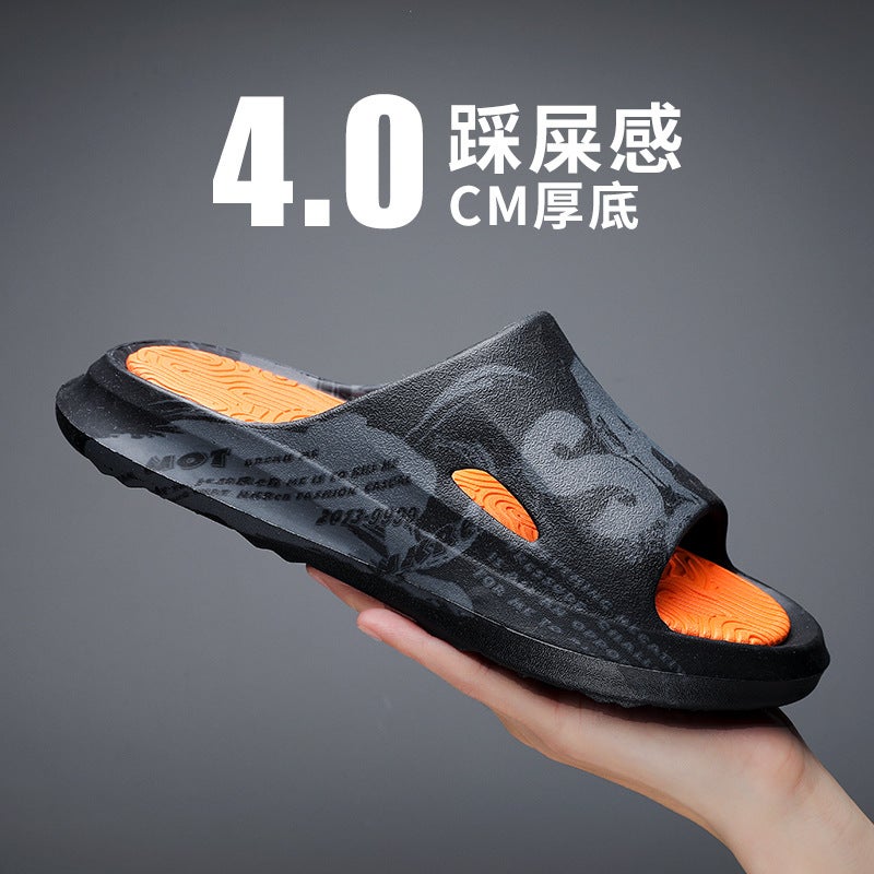 Summer Large Size Slippers For Men, Thick-Soled Sandals For Home Bathroom, Outdoor Lightweight Flip-Flops, Beach Shoes - Image 5