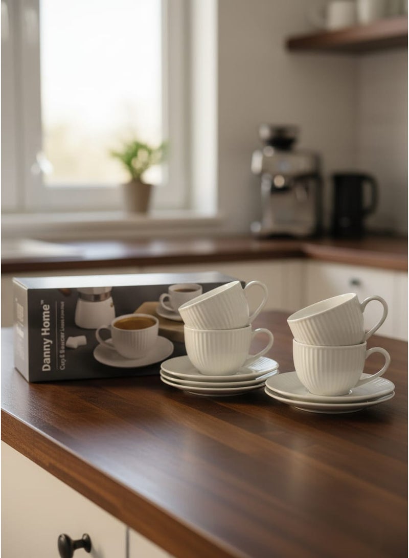 داني هوم كوب وصحن كابتشينو 12 قطعة 220 مل - Image 3