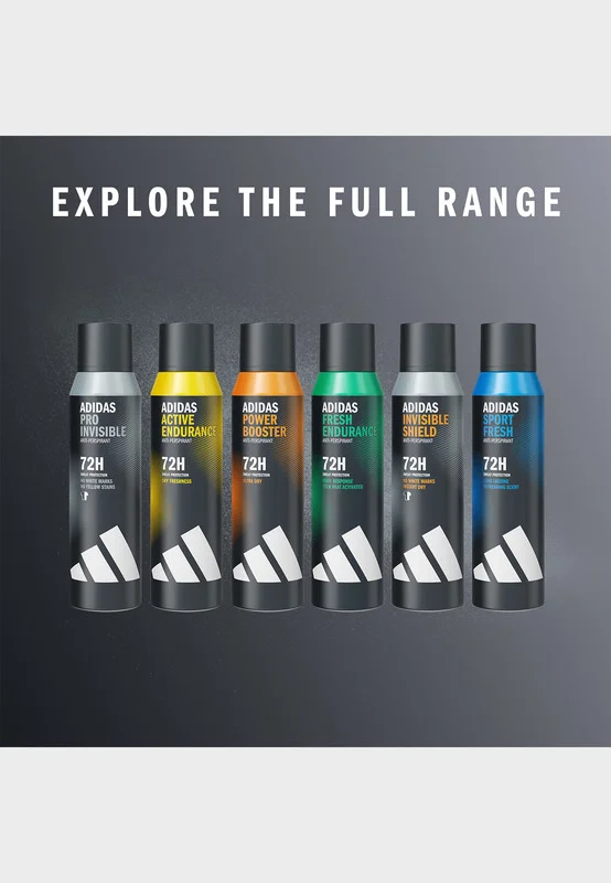 Adidas  Invisible Shield Anti-Perspirant Deodorant Spray for Men 150ml for Men | Best Price UAE