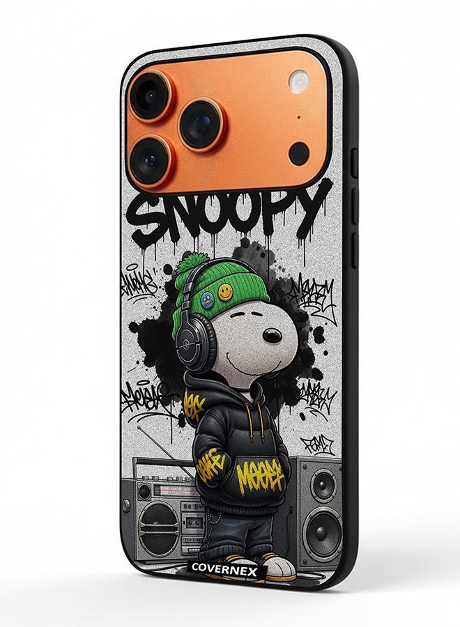 Covernex Apple iPhone 17 Pro Max Protective Case Cover Printed Featuring Hip Hop Snoopy - Image 1
