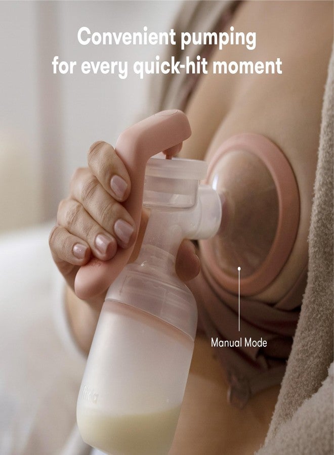 Frida Mom 2-in-1 Manual Breast Pump with Hands-Free Silicone Suction Cup, Milk Collector, Wireless Ergonomic Handle, and SoftFeel Flange for Breastfeeding - Image 3
