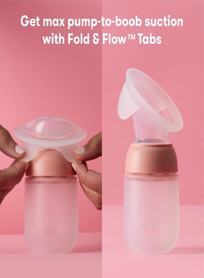 Frida Mom 2-in-1 Manual Breast Pump with Hands-Free Silicone Suction Cup, Milk Collector, Wireless Ergonomic Handle, and SoftFeel Flange for Breastfeeding - Image 5