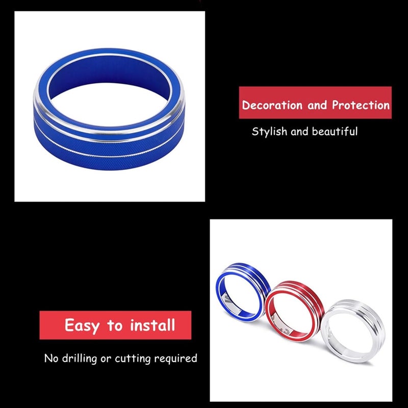 Yurefax Control Knob Cover Ring Set for VW Golf MK7 - Image 4