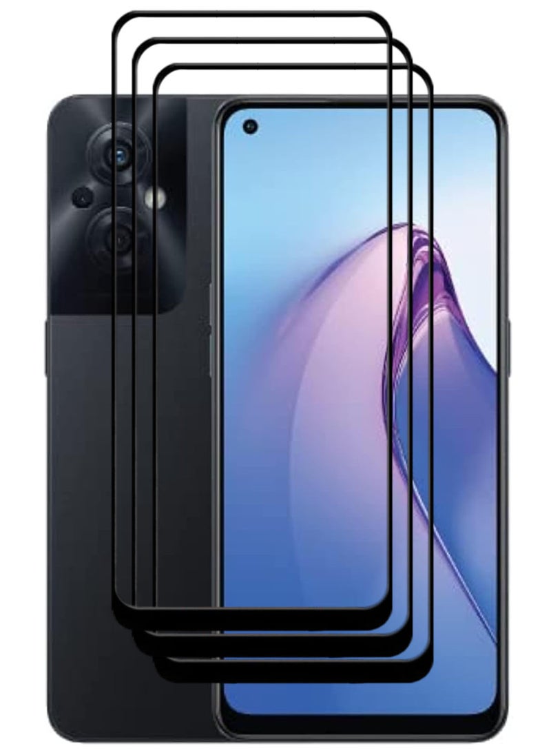 ACLIX 3 Pieces Antistatic ESD Dustproof Premium Quality High Definition Tempered Glass Screen Protector Designed For Oppo Reno8 Z - Image 1