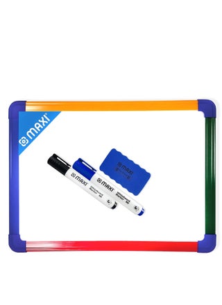 2 Sided dry-wipe Whiteboard A3 (30x40cm) + 2pcs whiteboard Markers (Blue & Black), Child Safe Non-Toxic Inks+ 1pc dry wipe Eraser, For Home,Kitchen,Office,School - pzsku/ZA3ACC3854BF47982C884Z/45/_/1697696353/c9d9b478-44b4-4ea1-a539-b5622cc2c0d6