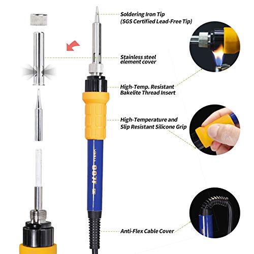 YIHUA 907F Replacement Soldering Iron Handpiece/Handle for Yihua 939D+/1000B Soldering Station - Image 4