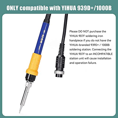YIHUA 907F Replacement Soldering Iron Handpiece/Handle for Yihua 939D+/1000B Soldering Station - Image 3