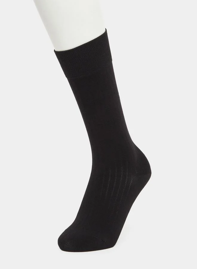 ستايلي Styli Solid Thick Crew Socks