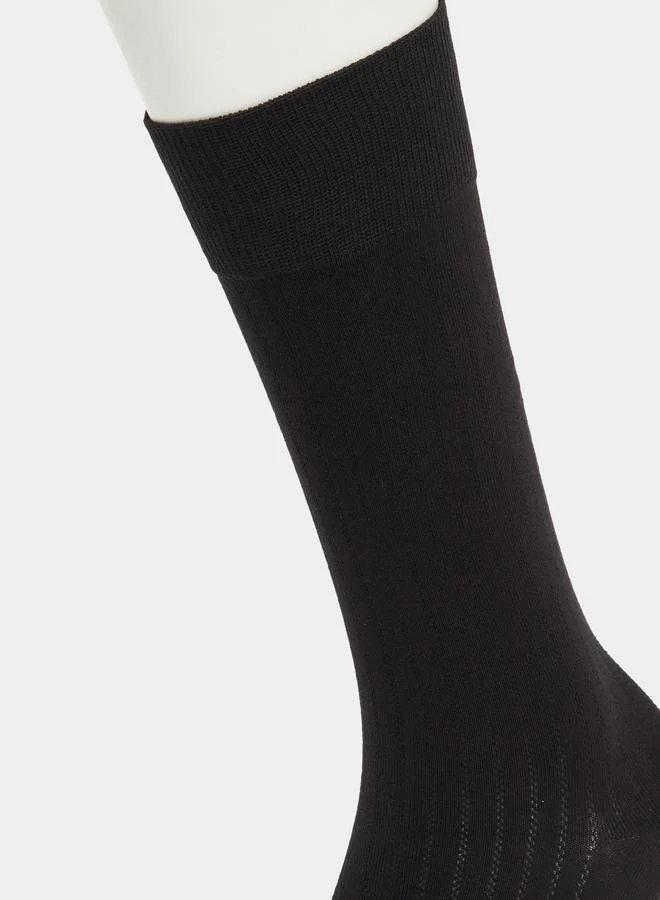 ستايلي Styli Solid Thick Crew Socks