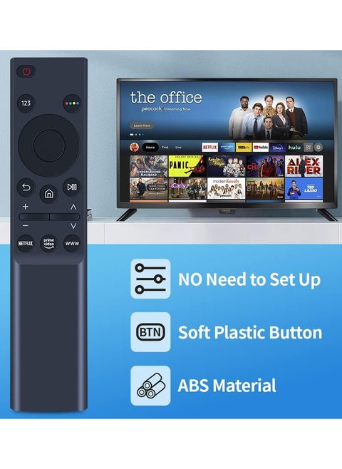 Samsung TV Remote BN59-01358D Replacement Remote Control Compatible for Samsung AU7000 4K UHD Smart TV 2021 Models with Netflix Prime Video Buttons