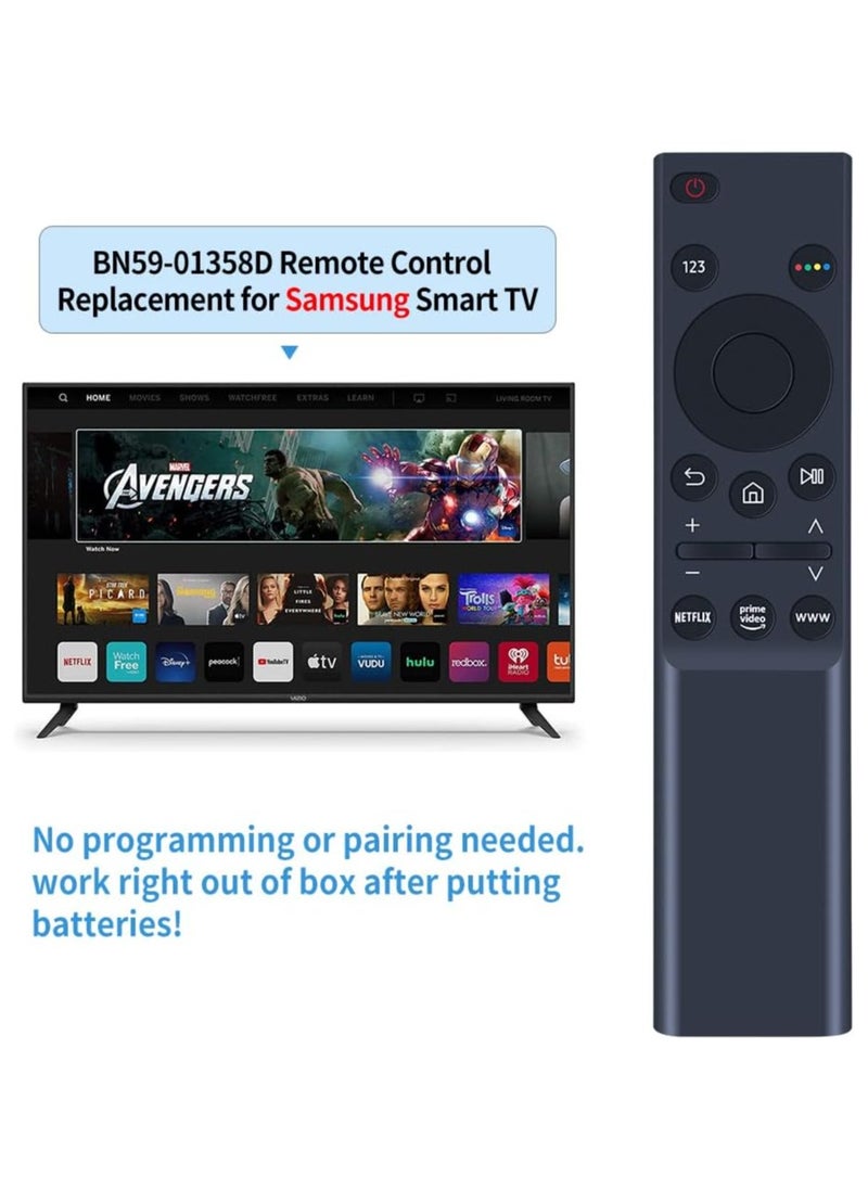 Generic Samsung TV Remote BN59-01358D Replacement Remote Control Compatible for Samsung AU7000 4K UHD Smart TV 2021 Models with Netflix Prime Video Buttons  - Image 2