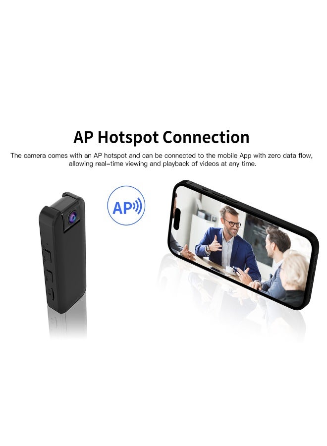 O Ozone Mini Body Camera HD 1080P with 180° Rotatable Lens, Wearable Security Cam for Law Enforcement, Patrol, Sports - Image 3