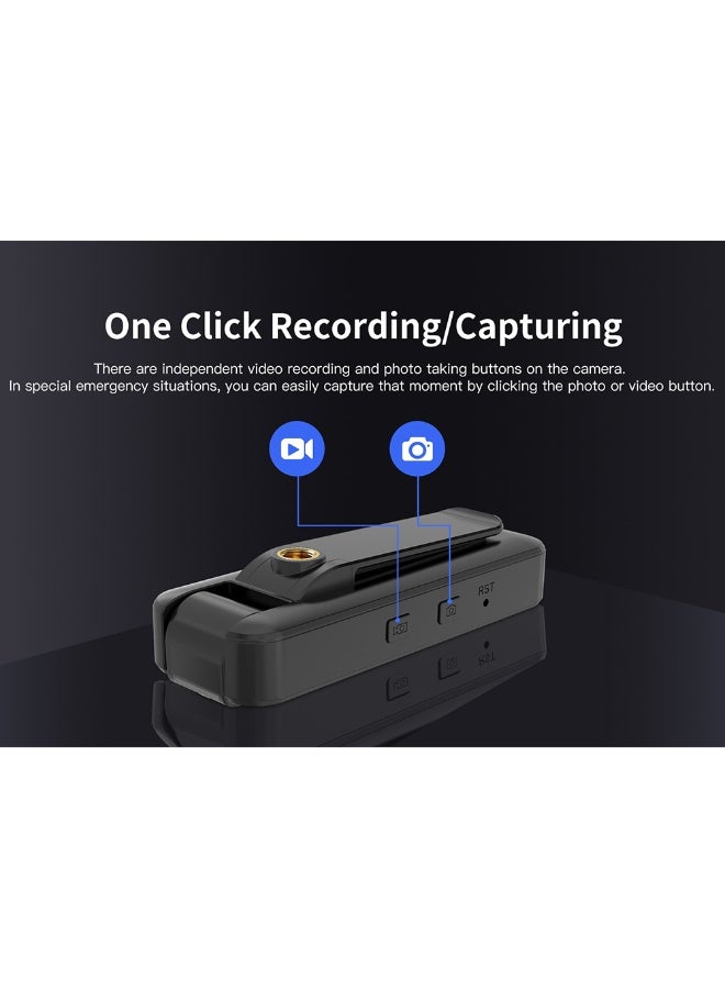 O Ozone Mini Body Camera HD 1080P with 180° Rotatable Lens, Wearable Security Cam for Law Enforcement, Patrol, Sports - Image 4