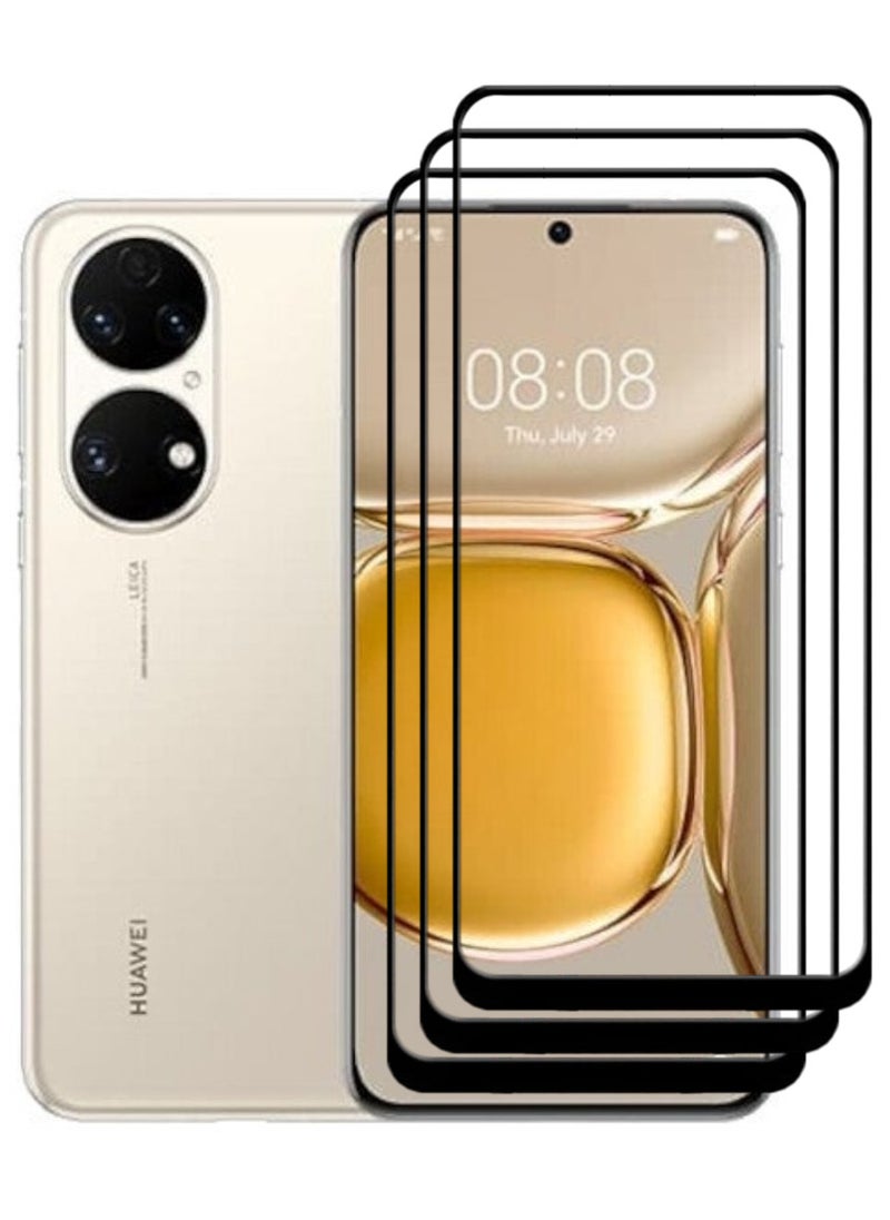ACLIX 3 Pieces Antistatic ESD Dustproof Premium Quality High Definition Tempered Glass Screen Protector Designed For Huawei P50 - Image 1